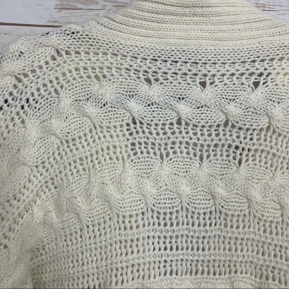 Daytrip Cream Open Knit Cardigan Sweater - Picture 6 of 8